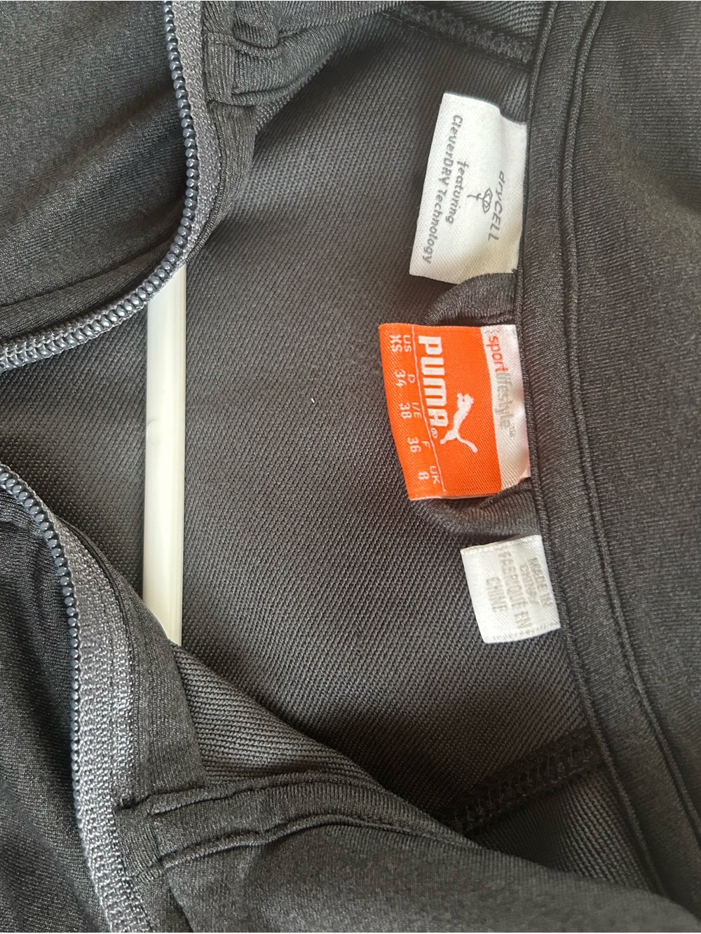Puma Black Zip-Up Performance Jacket - Picture 5 of 5